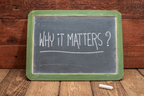 WHY IT MATTERS written on a mini chalkboard depicting Professional Furnace Repair