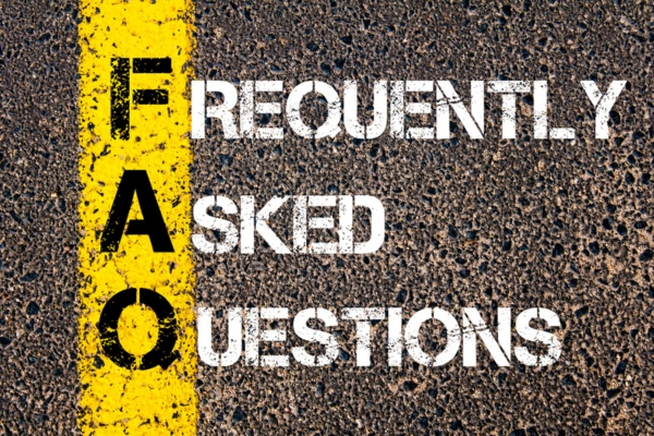 frequently asked questions spray painted on concrete depicting Propane Delivery Company FAQs